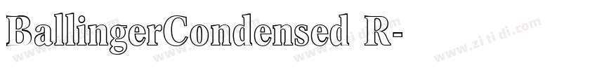BallingerCondensed R字体转换